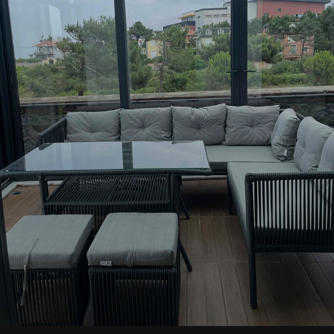 Shangai Köşe XL Takımı - Taş Gri - VAVRATTAN