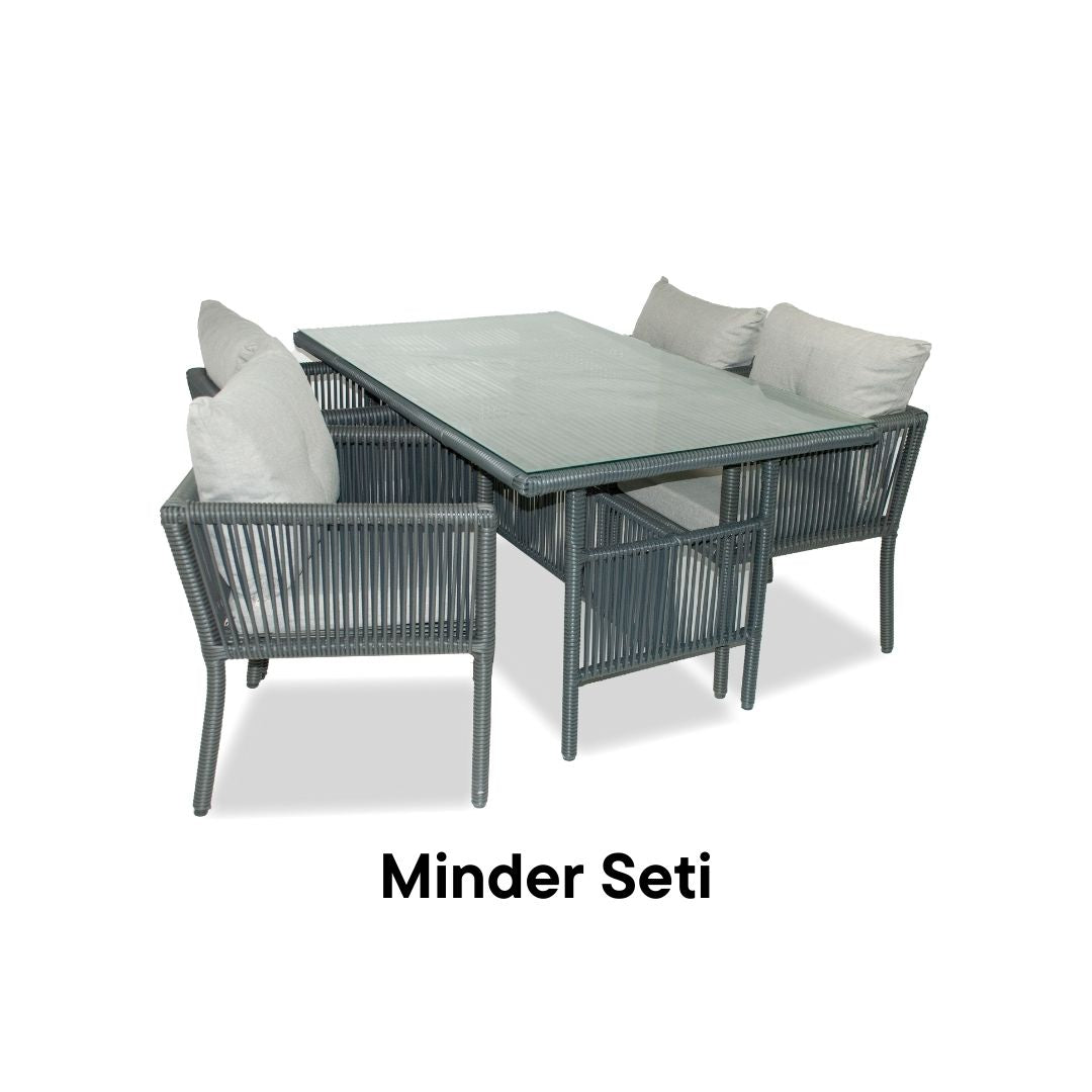 Shangai Yemek Takımı Minder Yedeği - Gri Rengi