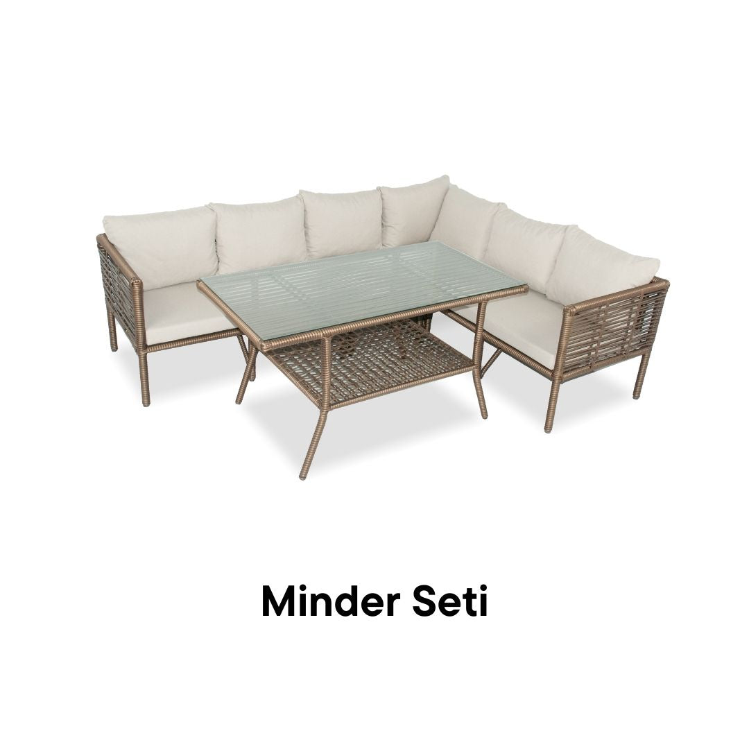 New York Köşe Takım Minder Yedeği - Bej Rengi