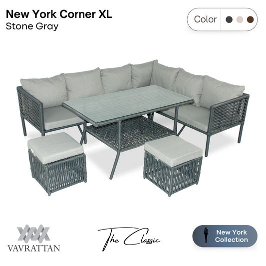 New York XL Corner - Taş Gri - VAVRATTAN