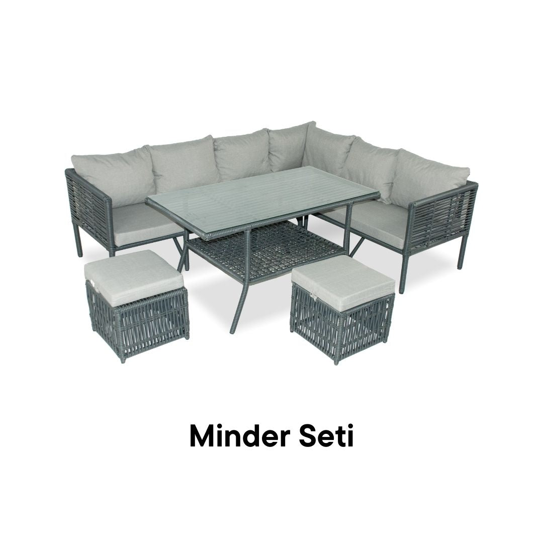 New York XL Köşe Takım Minder Yedeği - Gri Rengi