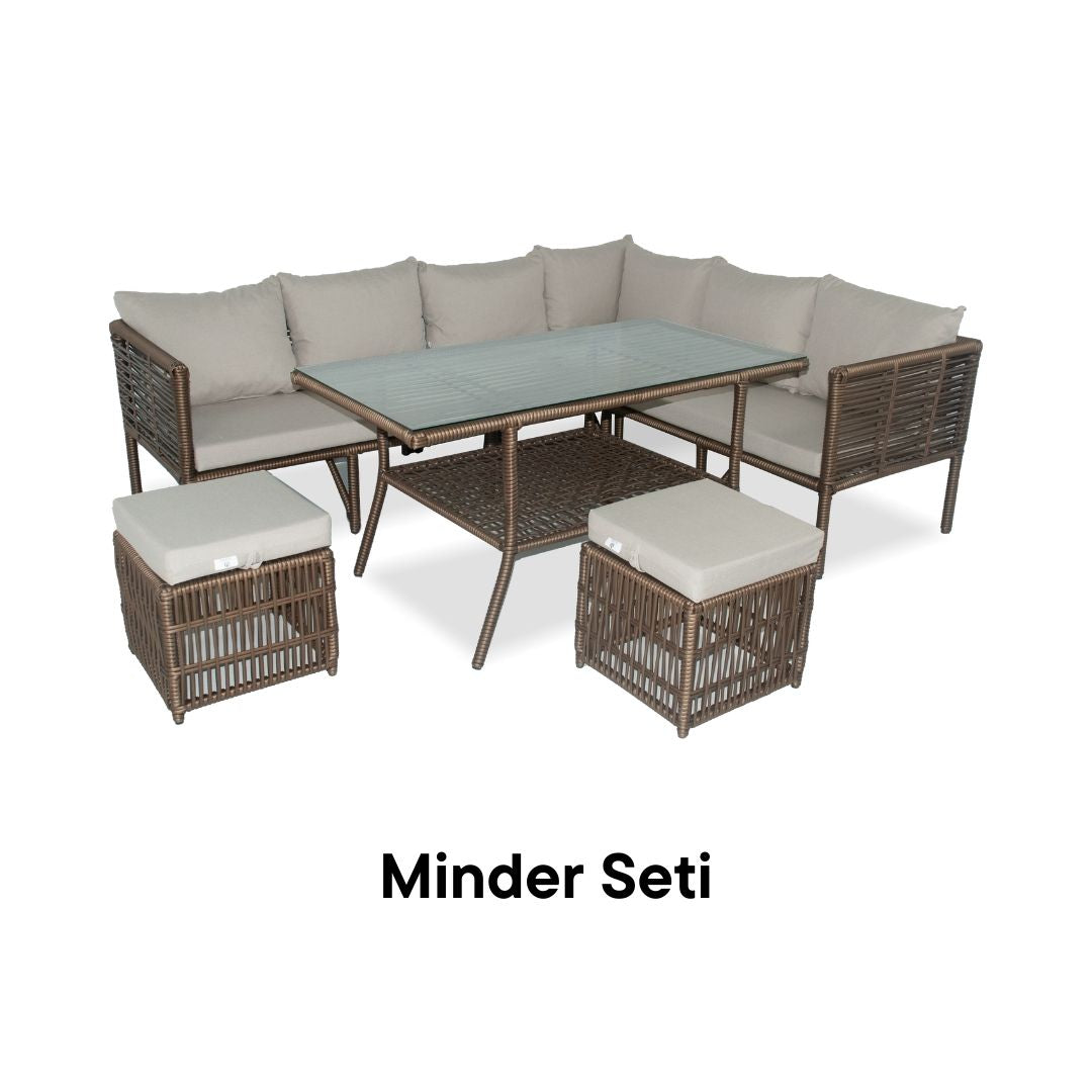 New York XL Köşe Takım Minder Yedeği - Bej Rengi