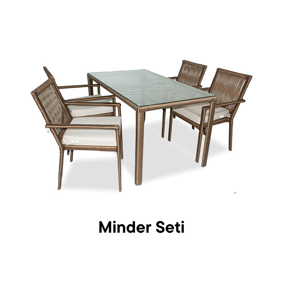 Leros 4 Kişilik Yemek Takım Minder Yedeği - Bej Rengi