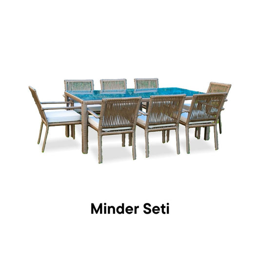 Leros 8 Kişilik Yemek Takım Minder Yedeği - Bej Rengi